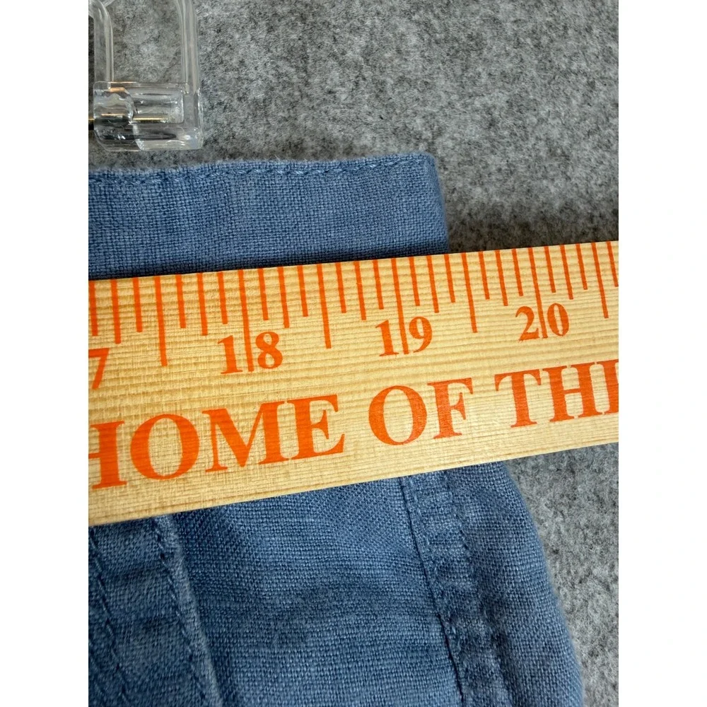 CANDA Linen Trousers Mens 38x30 Blue Excellent Straight Fit Lightweight